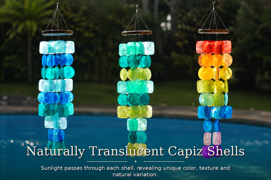 Cascading Capiz Shell Wind Chime / Kachayu