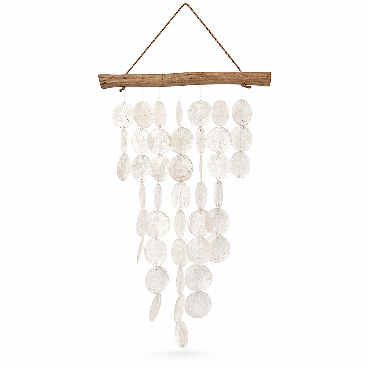 Waterfall Natural Capiz Shell Wind Chime / Kachayu