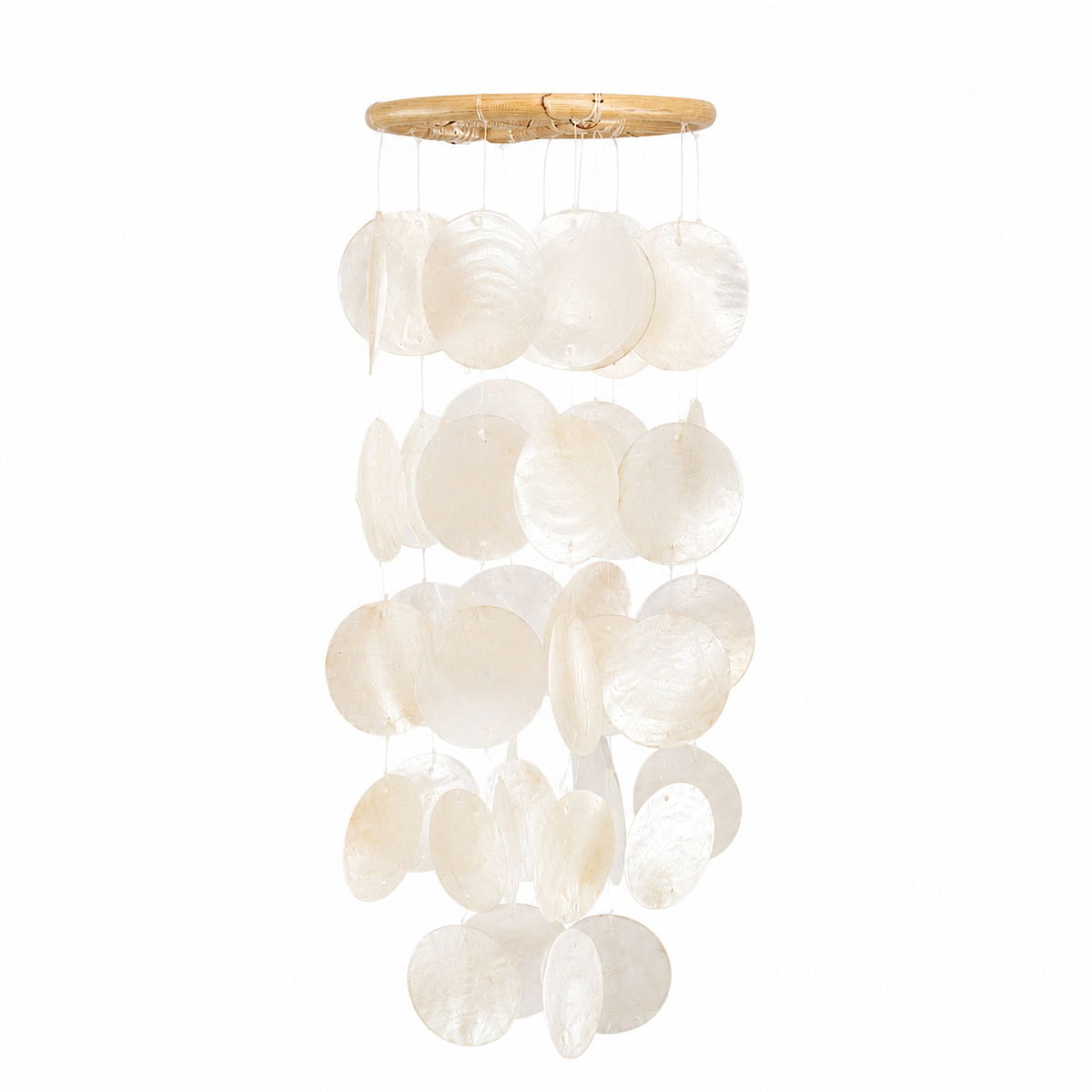 Rattan Top Capiz Shell Wind Chime / Kachayu