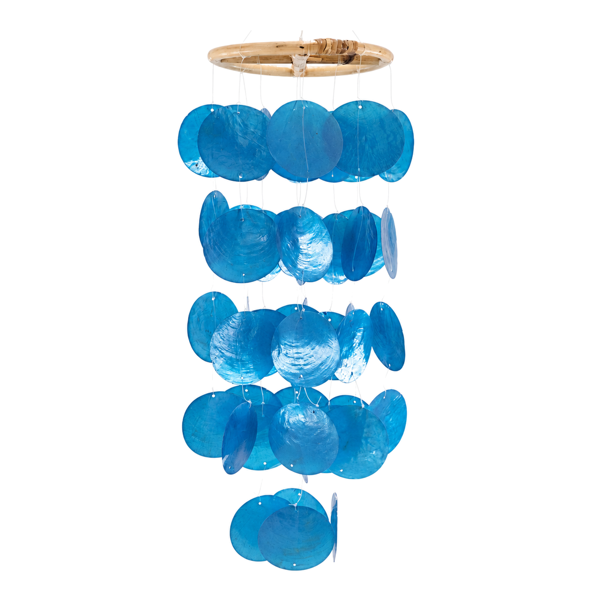 Rattan Top Capiz Shell Wind Chime / Kachayu