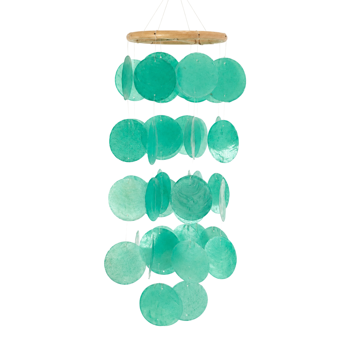 Rattan Top Capiz Shell Wind Chime / Kachayu