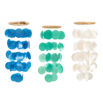 Rattan Top Capiz Shell Wind Chime / Kachayu