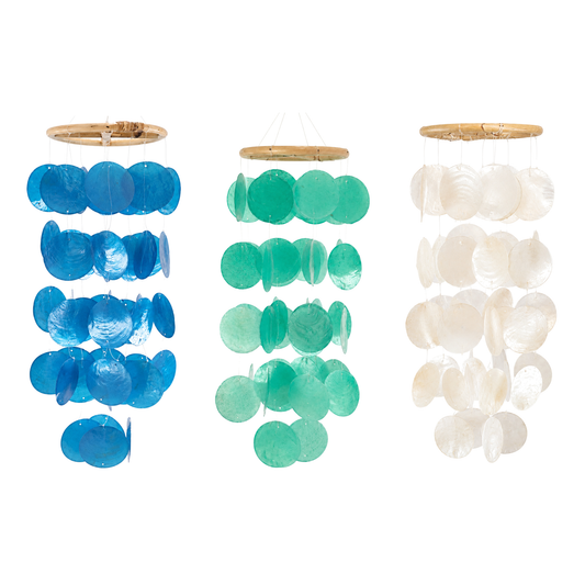 Rattan Top Capiz Shell Wind Chime / Kachayu